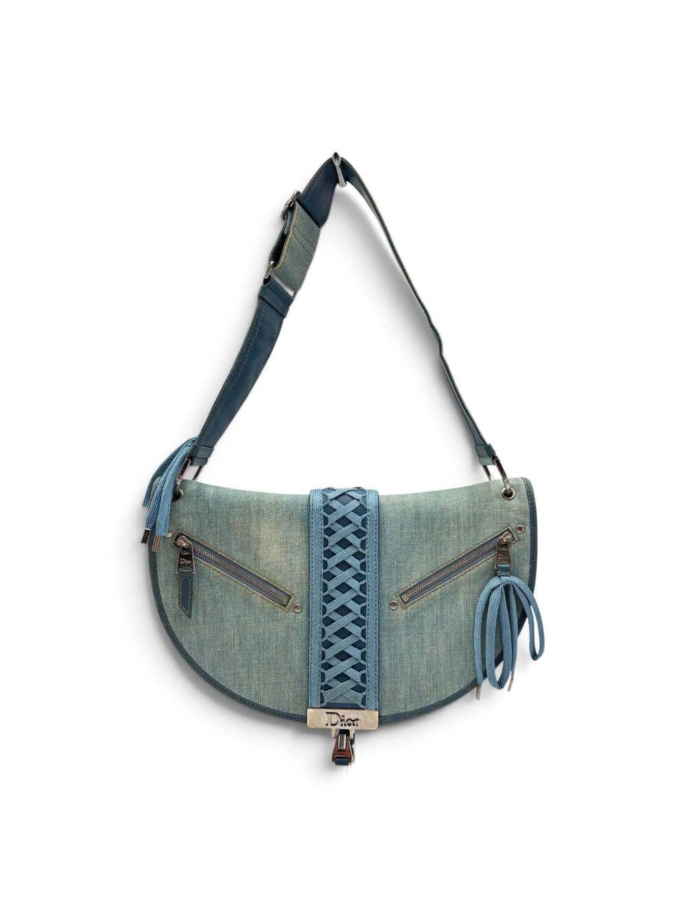 Christian Dior Admit It Corset Denim Shoulder Bag 2002